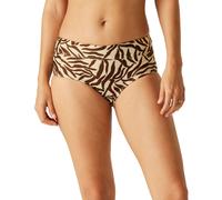 Regatta Womens Paloma Zebra Print Swim Briefs - Light Brown/Dark Brown - 18 UK - Light Brown/Dark Brown