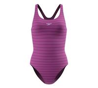 (18 UK, Purple) Speedo Womens/Ladies Medalist Striped Endurance+ One Piece Swimsuit