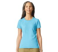(18 UK, Sky Blue) Gildan Womens/Ladies Softstyle Plain Ringspun Cotton Fitted T-Shirt