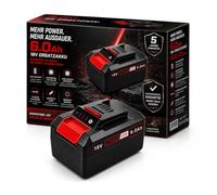 18 V 6.0 Ah Battery Compatible with Einhell Power X-Change - Li-Ion Replacement Battery with LED Charge Status Indicator & Battery Management System