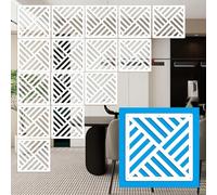 18 Wall Art Panels - Floral Carved Room Divider for Bedroom Living Room Kitchen Office & Reurant - Thick Ele Perforated Design for Slish Decor