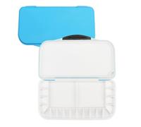 18 Well Watercolour Palette,Folding Paint Palette with 2 Additional Mixing Areas,Travel Stay Wet Palette for Acrylic Paints Gouache Painting,Paint Mixing Palette for Artists Student