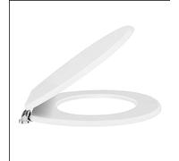 18" Wooden White Toilet Seat Soft Close Marco Paul White One Size