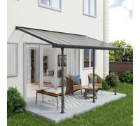18 x 10 Feria Aluminium Patio Cover Grey Clear