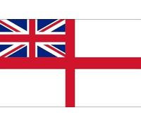 18" x 12" (45 x 30 cm) White Ensign Navy Naval Sleeved Boat Courtesy 100% Polyester Material Hand Waving Flag Banner Ideal For Pub Club School Festival Business Party Decoration