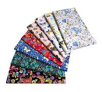 18" x 22" Fat Quarters Cotton Fabric Bundles for Sewing &Quilting, 8 PCS Butterflies Patchwork Fabric Squares