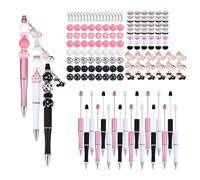 18 x Cute Cow Beadable Ballpoint Pen Pen Making Kit Beadable Kit Stationery Supply For School
