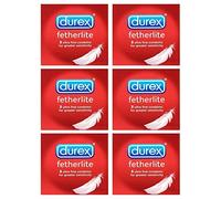 18 x Durex Fetherlite Condoms ( 6 x Pack of 3 Condoms )