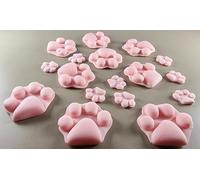 18 x Edible 3D 40mm Dog Paws, icing toppers, cake cupcakes decorations T036 (Baby Pink)
