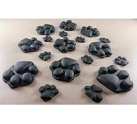 18 x Edible 3D 40mm Dog Paws, icing toppers, cake cupcakes decorations T036 (Black)