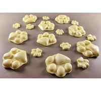 18 x Edible 3D 40mm Dog Paws, icing toppers, cake cupcakes decorations T036 (Pearl Ivory)