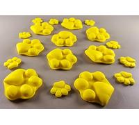 18 x Edible 3D 40mm Dog Paws, icing toppers, cake cupcakes decorations T036 (Yellow)