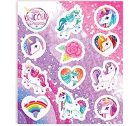 18 X Unicorn Sticker Sheets Kids Girls Party Bags Fillers Pinata Decoration Art & Craft Toys