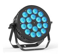 18 x10 W RGBW Led Par Light, LED Stage spotlights with DMX512, 4/8CH Sound Activated, auto, Strobe Light，Master-Slave Mode for Wedding Stage Beams KTV Party DJ Theatre Auditorium Bar Concert