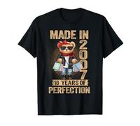 18 Year Old Made in 2007 Teddy Bear 18th Birthday Women T-Shirt