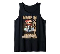 18 Year Old Made in 2007 Teddy Bear 18th Birthday Women Tank Top