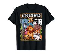 18 Year Old Zoo Birthday Safari Jungle Animals 18th Birthday T-Shirt