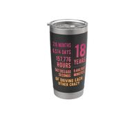 18 Years Married Funny 18th Wedding Anniversary Stainless Steel Insulated Tumbler