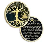 18 Years Sobriety Chip Tree of Life AA Coins and Medallion Alcoholics Anonymous Coin Recovery Anniversary Token Sobriety Gifts for Women Men