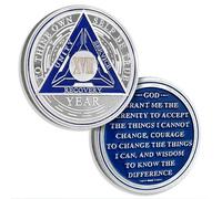 18 Years Sobriety Chips AA Coin Alcoholics Anonymous Medallion Sobriety Gifts for Men Women Recovery Chip Anniversary Token