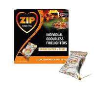 18 Zip Fire Lighters Individual Odourless Firelighters Cubes Instant Light Bbq