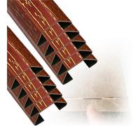 180 Cm Long Wood Grain Wire Guard Surface Raceway Channel, 1 4 10 Pcs Stainless Steel Molding Strip, Cable Protector Self-Adhesive, Paintable(G-10 pcs,Outer Width 80mm)