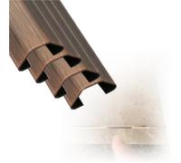 180 Cm Long Wood Grain Wire Guard Surface Raceway Channel, 1 4 10 Pcs Stainless Steel Molding Strip, Cable Protector Self-Adhesive, Paintable(D-4 pcs,Outer Width 100mm)