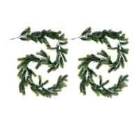 180 cm Pine Garland - Faux Green Juniper Vines, Real Touch, Fluffy Visual Effect, for Christmas Trees, Holiday Fireplace Mantle Window Indoor Outdoor Decor (2)