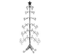 Metal Christmas Tree Outdoor Artificial Xmas Tree for Decoration Black vidaXL