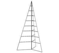 (180 cm) vidaXL Metal Christmas Tree Outdoor Artificial Xmas Tree for Decoration Black