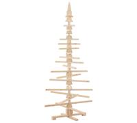(180 cm) vidaXL Wooden Christmas Trees Xmas Tree for Decoration 3 pcs Solid Wood Pine