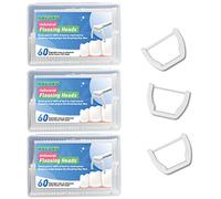 180 Count Snap-On Flosser Refill Heads for Braces, Extra Strength Anti-Break Floss Refills Compatible with RAZOKO Dental Floss Handle, Effective Plaque Removal for Daily Oral Hygiene
