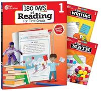 180 Days(tm) Reading, Writing and Math for Grade 1: 3-Book Set: Practice, Assess, Diagnose (180 Days of Practice)