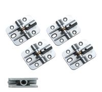 180-Degree Adjustable Hinge, Locking Hinges with 0°/90°/135°/180° Lockable Angle, Folding Table Hinge, Drop Leaf Table Hinge, Zinc Alloy Limit Stop Hinge (60 x 45 mm, 2 Pairs)