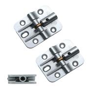 180-Degree Adjustable Locking Hinges for Folding and Drop Leaf Tables, Zinc Alloy Limit Stop (60 x 45 mm, 1 Pair)