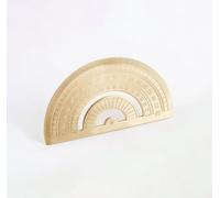180 Degree Brass Protractor - Durable Metal Angle Measuring Tool for Geometry, Maths, Technical Drawing - Ideal for Students, Engineers, Architects (Great Gift)