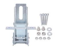 180 Degree Folding Table Hinge, Heavy Duty Iron Workbench Flip Hinge for Table Saw Push Rod, Smooth Double Spring Mechanism with Complete Mounting Hardware for