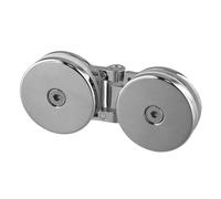 180 Degree Glass Door Hinge Chrome Frameless Shower Screen Hardware Zinc Alloy Bathroom Mirror Holder 5-12mm(double side hinge)