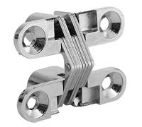 180 Degree Hidden Hinges Invisible Concealed Cross Door Hinge Easy Installation Furniture Cabinet Kit(X-Small)