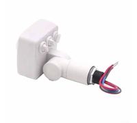 180-Degree PIR Motion Sensor Switch for Outdoor Lights - Adjustable Detection Range, Day/Night LUX Control, Compact 25x13x7mm Plastic Housing(White)