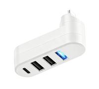 180 Degree Rotatable USB C Hub Splitter with Fast Speed Data Transfer for Laptops Tablets and Smartphones for Laptop Smartphone