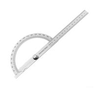 180 Degree Stainless Steel Angle Ruler with Lock Screw, Protractor Tool for Precise Angle Measurement in Carpentry, Student Homework, and Architectural Projects