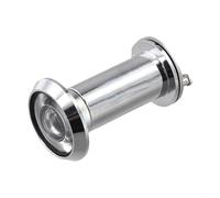 180 Degree Wide Angle Door Viewer with Metal Frame, Adjustable for Different Door Thickness, Privacy Back Cover to Maintain Security and Privacy (Silver)