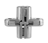 180 Degree Zinc Alloy Hidden Hinges Invisible Concealed Cross Door Hinge Easy Installation Furniture Cabinet Kit for Folding Doors Folding Tables (Small)