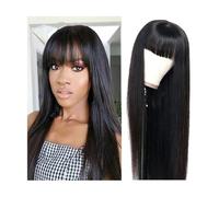 180% Density Silky Straight Human Hair Wigs，14-40 Inch Long None Lace Front Wigs Glueless Straight Full Machine Wigs For Black Women Natural Color Adds Volume(36inches)