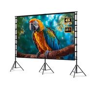 180 inch Outdoor Mobile Movie Screen with Tripod Stand, 16:9 Portable Projector Screen, Foldable for Home Theater Camping