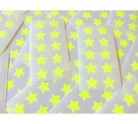 180 Labels, 15mm Stars, Fluo Yellow, Colour Code Stickers, Self-Adhesive Sticky Coloured Labels