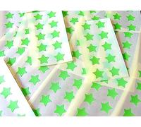 180 Labels, 15mm Stars, Light Green, Colour Code Stickers, Self-Adhesive Sticky Coloured Labels