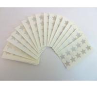180 Labels, 15mm Stars, Matt Silver, Colour Code Stickers, Self-Adhesive Sticky Coloured Labels