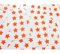 180 Labels, 15mm Stars, Orange, Colour Code Stickers, Self-Adhesive Sticky Coloured Labels